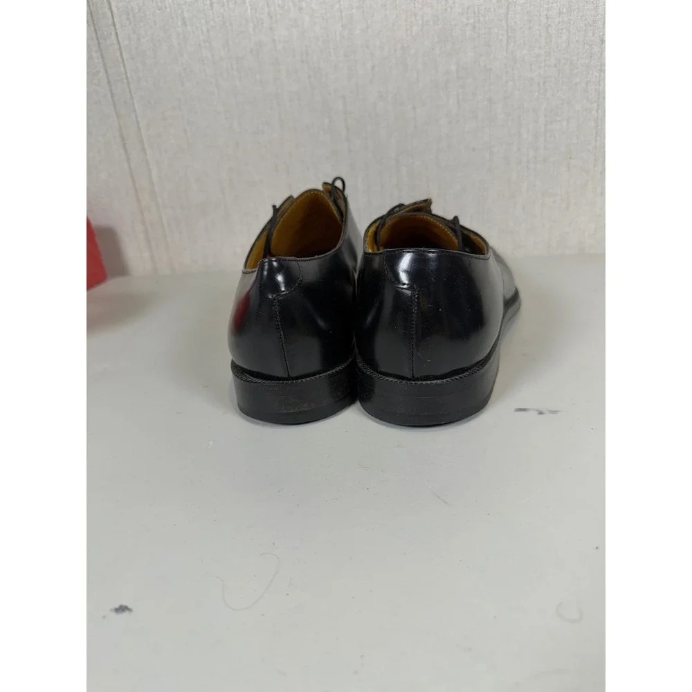COLE HAAN Mans Black‎ Oxford Dress Cap Toe Shoes 9.5B black leather